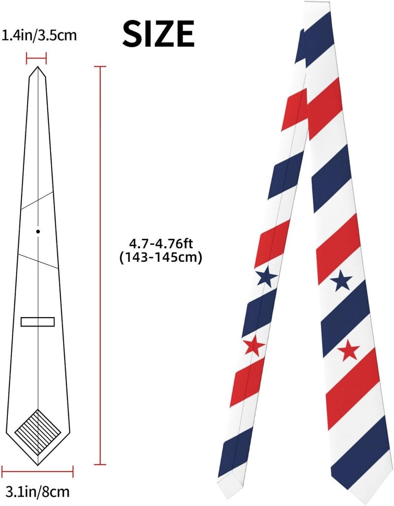 AKMCBSH National Flags Tie Comfortable Soft Novelty Necktie Unisex for Weddings Party Birthday Gift - Image 3